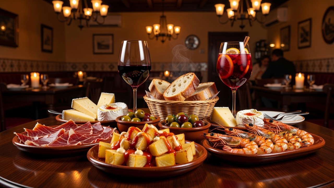 Mesa con Tapas Españolas